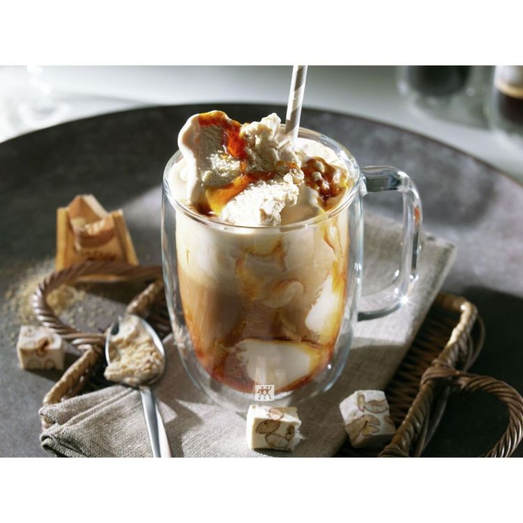 Zwilling 2 dubbelwandige glazen met oor 355ml - Koffieglazen (Transparant) - Panache (Koksijde)