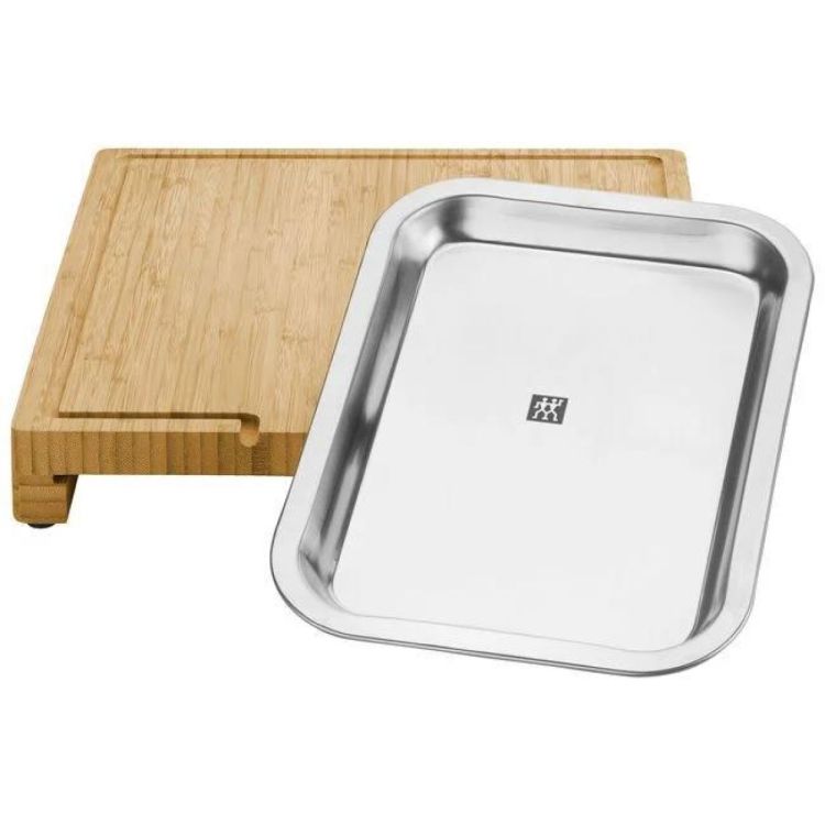 Zwilling BBQ 2-in-1 Snijplank met lade 39x30cm (Bamboo) - Panache (Koksijde)