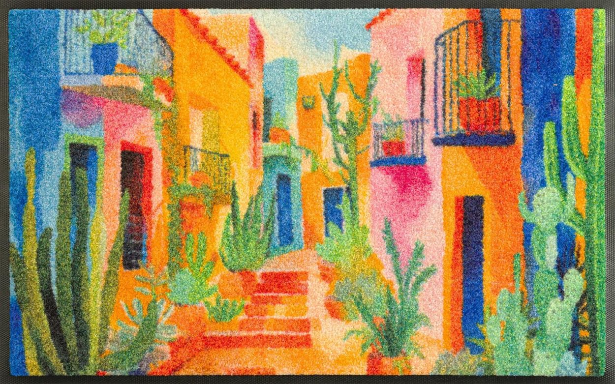 Wash + Dry Floor Fashion Casas de Colores 40x60cm (Multi) - Panache (Koksijde)